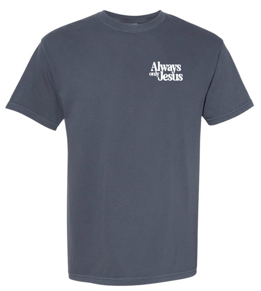 Denim 'Always Only Jesus' Icon Tee